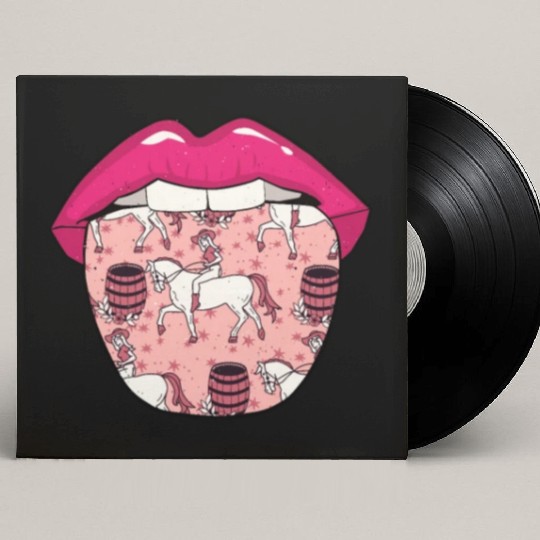 Horse Barrel Racing Tongue Custom Vinyl Record Sleeves