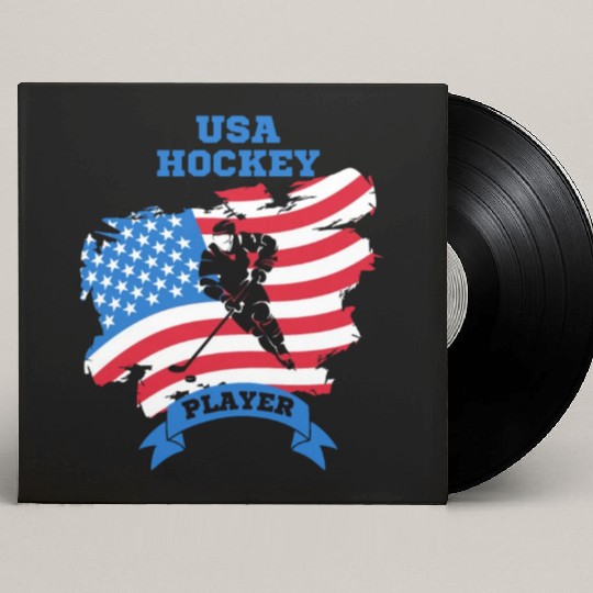 USA hockey player Custom Vinyl Record Sleeves