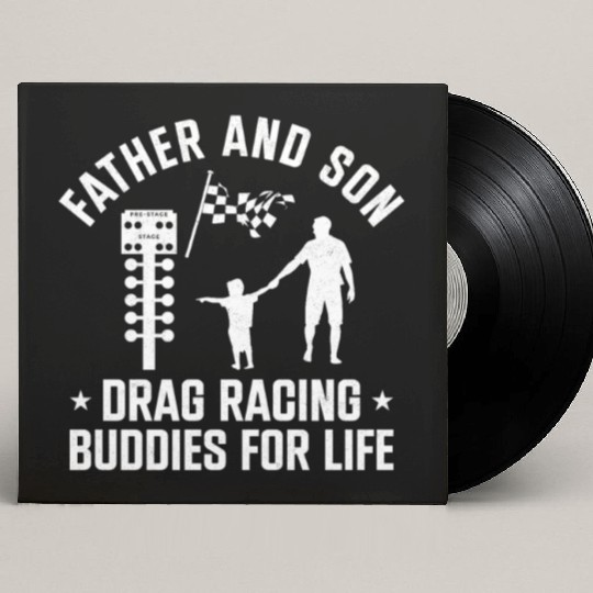 Drag Racing Race Car Dad Son Custom Vinyl Record Sleeves