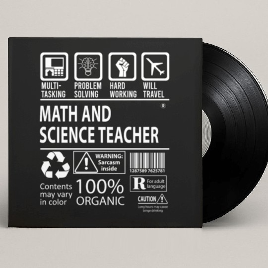 Math And Science Teacher Custom Vinyl Record Sleeves - Multitasking Jo