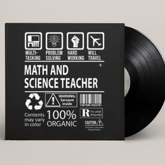 Math And Science Teacher Custom Vinyl Record Sleeves - Multitasking Jo