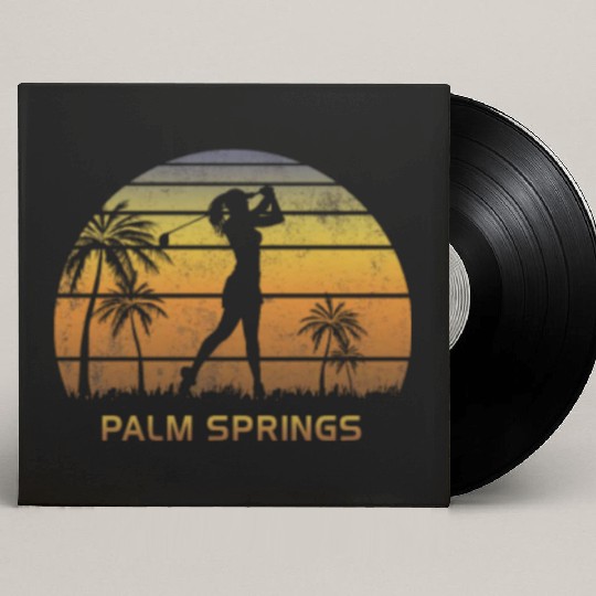 Retro Palm Springs Women's Golf Golfing Fan Custom Vinyl Record Sleeves