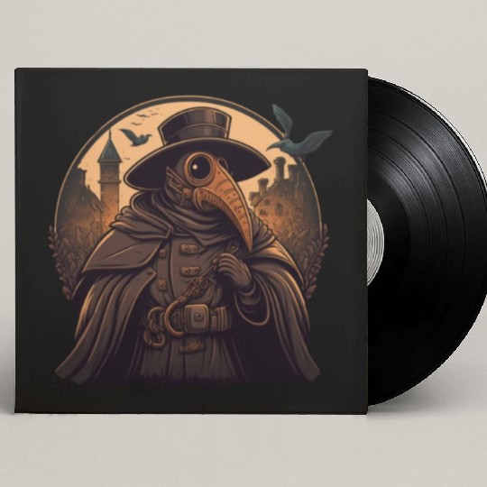 Plague Doctor With Suit and Mask Custom Vinyl Record Sleeves