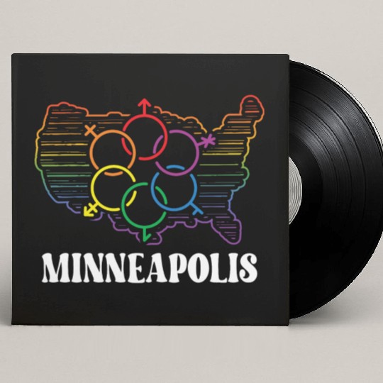 Minneapolis Pride Month Pride Flag LGBT Community Custom Vinyl Record Sleeves