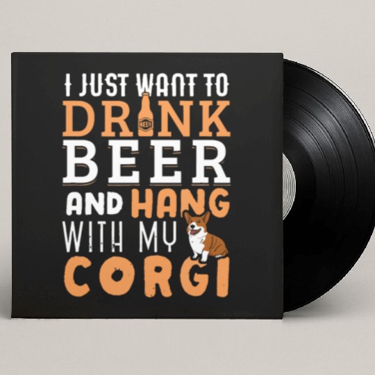 Corgi Dad Custom Vinyl Record Sleeves Funny Father's Day Dog Lover Giftt