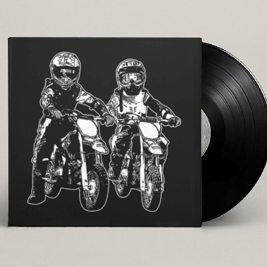 Kids Brother Sister Friends Motorbike Rider Dirt Custom Vinyl Record Sleeves