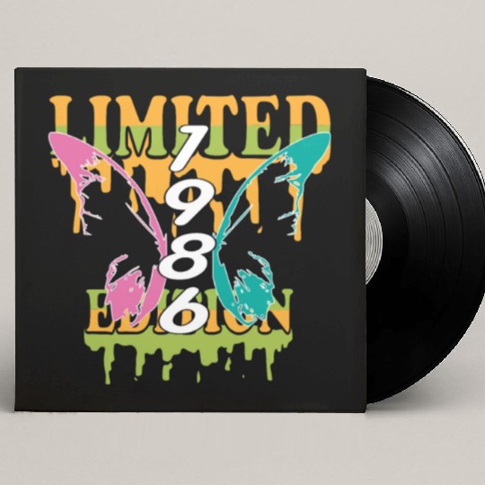 1986 Born Limited Edition Butterfly Gift Custom Vinyl Record Sleeves