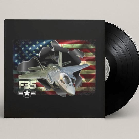 F 35 Lightning Air Force Military Veteran Pride US Custom Vinyl Record Sleeves
