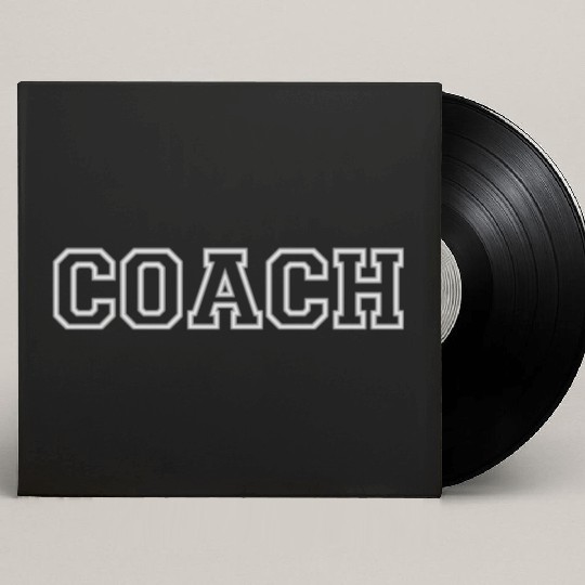 Retro Coach Monogram Design on Apparel Custom Vinyl Record Sleeves