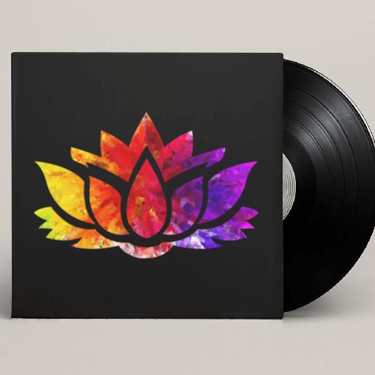 Rainbow Blossom: A Vibrant and Colorful Flower Custom Vinyl Record Sleeves