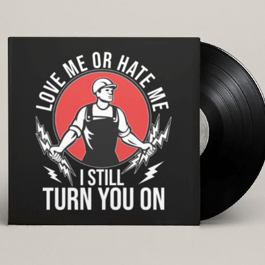 Funny Electrical Lineman Saying Thank A Lineman Custom Vinyl Record Sleeves