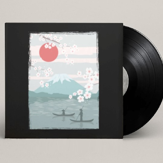 Cherry Blossom Fuji Cherry Tree Japan Custom Vinyl Record Sleeves