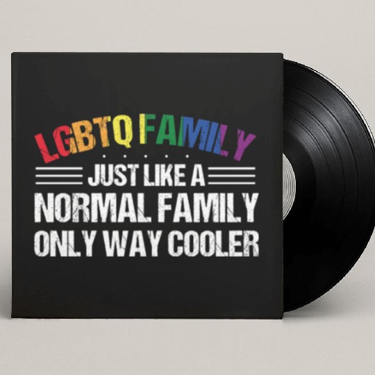 LGBTQ Family Gay Pride Month Rainbow Custom Vinyl Record Sleeves