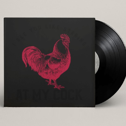 I See You Staring at My Cock Humorous Gift For Men Custom Vinyl Record Sleeves