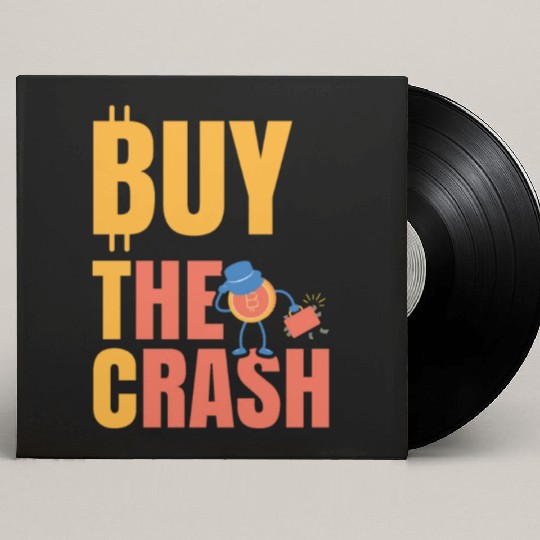 BTC Buy The Crash Crypto Bitcoin Custom Vinyl Record Sleeves