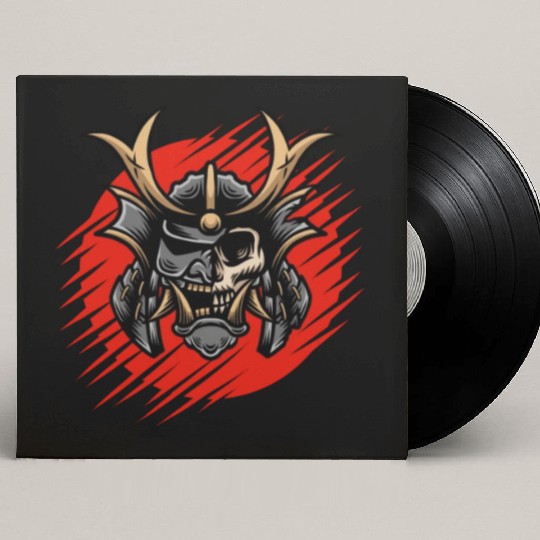 Bushido kabuki samurai japan graphic devil mask Custom Vinyl Record Sleeves