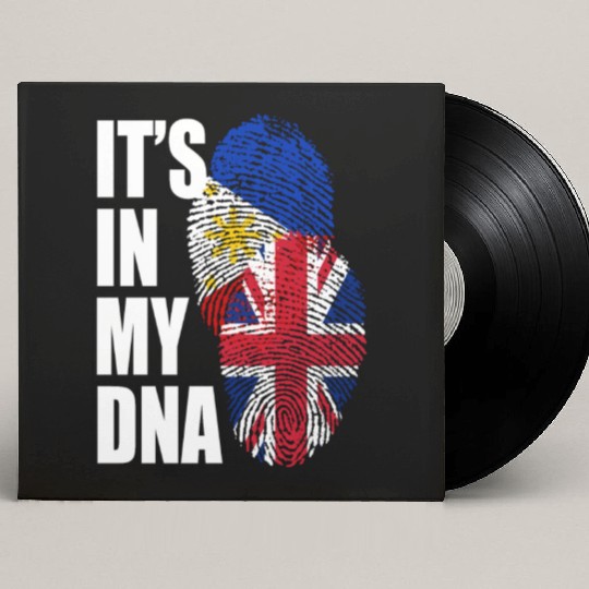 Filipino And British Mix Heritage DNA Flag Custom Vinyl Record Sleeves