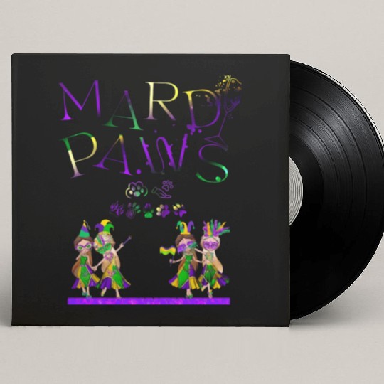 Mardi gras for women- cat Custom Vinyl Record Sleeves, Stickers, Mugs+