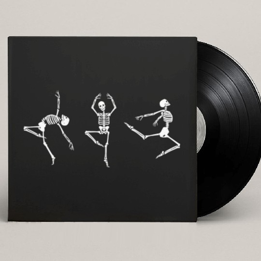 Ballet dancing skeleton Custom Vinyl Record Sleeves
