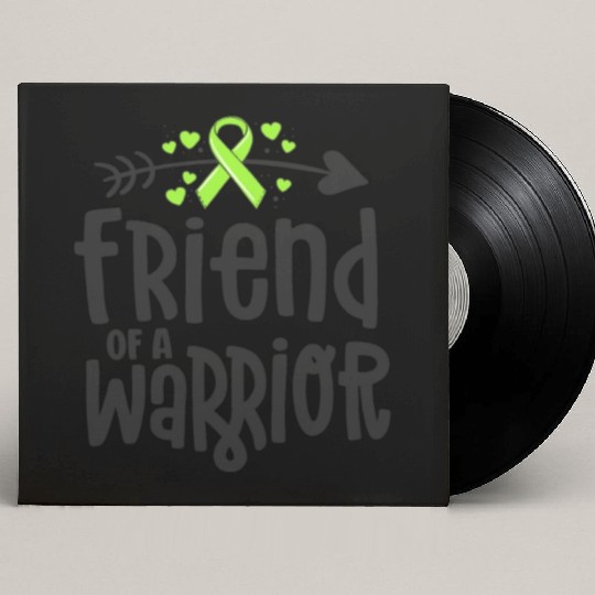 Friend Of A Warrior Lime Green Ribbon Lyme Custom Vinyl Record Sleeves
