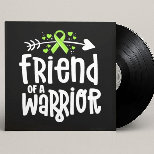 Friend Of A Warrior Lime Green Ribbon Lyme Custom Vinyl Record Sleeves
