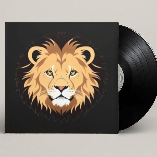 Royal Cartoon Lion - King of the Jungle 10 Custom Vinyl Record Sleeves