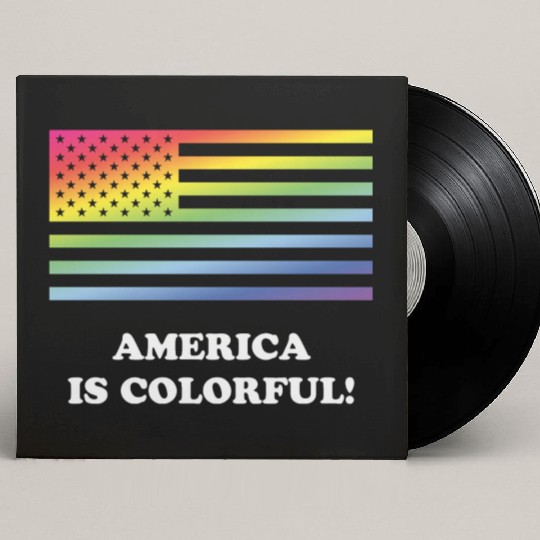 America Is Colorful! (Stars And Stripes) Custom Vinyl Record Sleeves