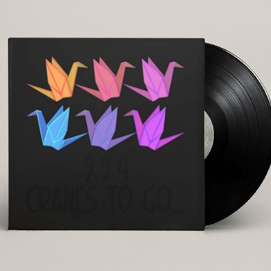 Origami Paper Crane Wishing Japanese Paper Custom Vinyl Record Sleeves