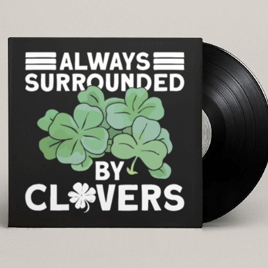 Always Surrounded By Clovers - St Patricks Day Custom Vinyl Record Sleeves