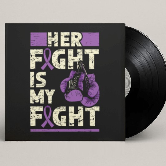 Her Fight My Fight Ribbon Epileptic Epilepsy Custom Vinyl Record Sleeves