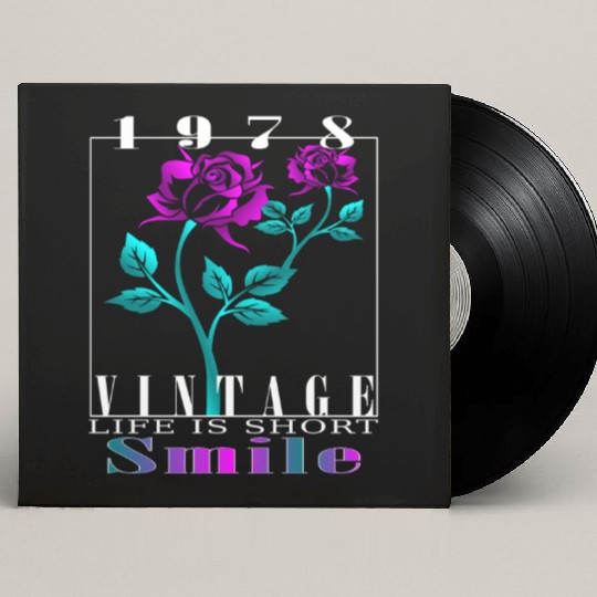1978 Born Vintage Rose Gift Custom Vinyl Record Sleeves