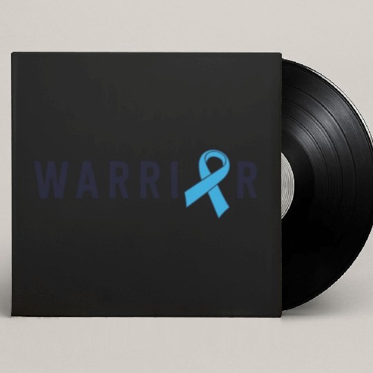 Prostate Cancer Warrior Light Blue Ribbon Dad Custom Vinyl Record Sleeves