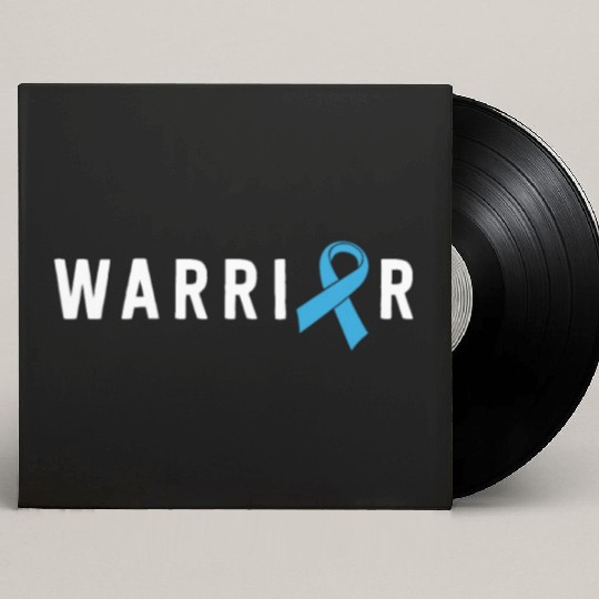 Prostate Cancer Warrior Light Blue Ribbon Dad Custom Vinyl Record Sleeves