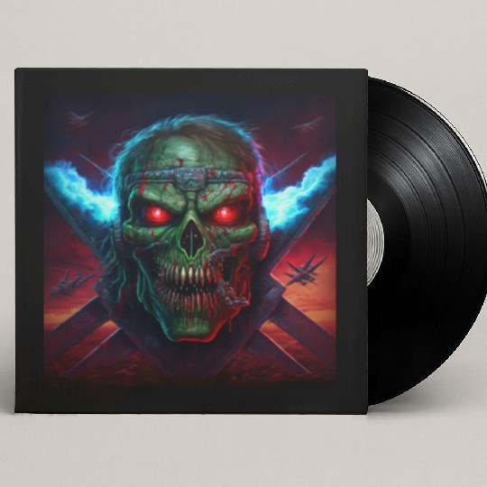 ZOMBIE IRON MAIDEN (version 14) Custom Vinyl Record Sleeves