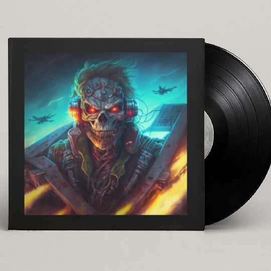 ZOMBIE IRON MAIDEN (version 13) Custom Vinyl Record Sleeves