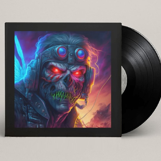 ZOMBIE IRON MAIDEN (version 9) Custom Vinyl Record Sleeves