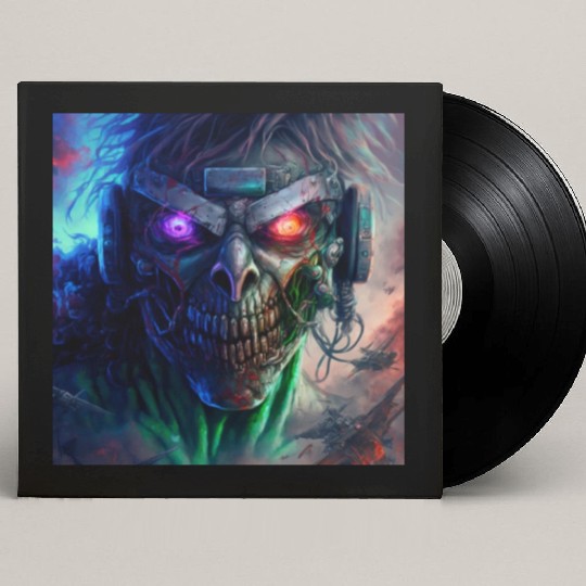 ZOMBIE IRON MAIDEN (version 12) Custom Vinyl Record Sleeves