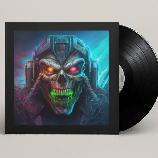 ZOMBIE IRON MAIDEN (version 8) Custom Vinyl Record Sleeves