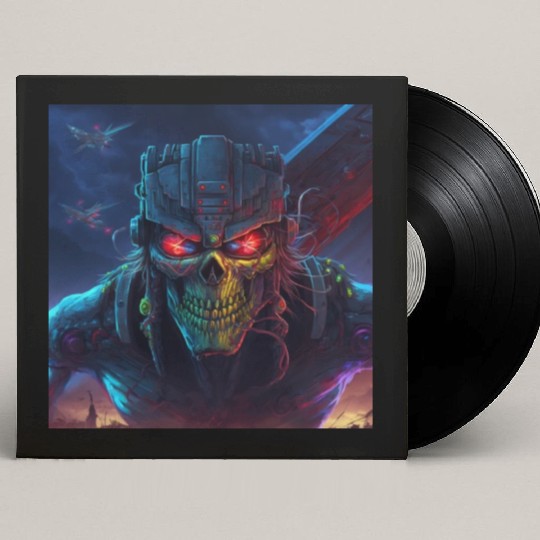 ZOMBIE IRON MAIDEN (version 11) Custom Vinyl Record Sleeves