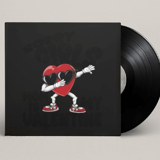 Sorry Girls Mom is my Valentine Kids Boys Custom Vinyl Record Sleeves