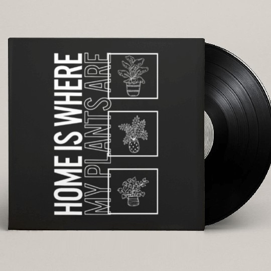 Home Is Where My Plants Are, Garden Plant Custom Vinyl Record Sleeves