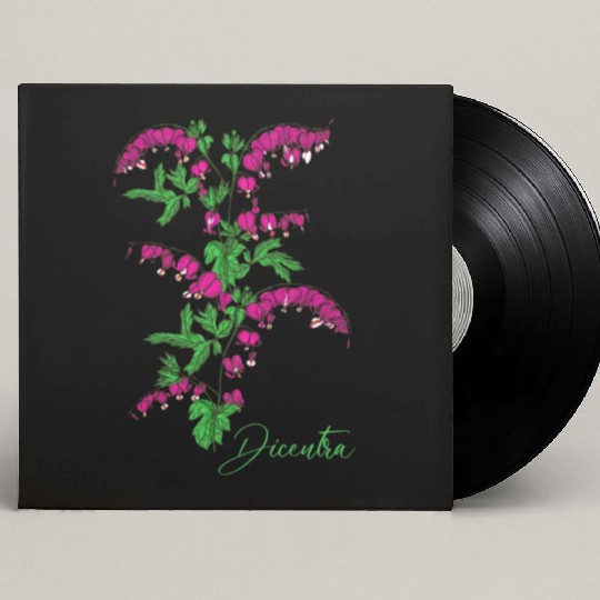 Bleeding heart flower Dicentra Bleeding heart Custom Vinyl Record Sleeves