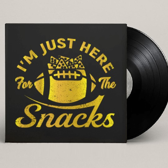 I'm Just Here For The Snacks Funny Fantasy Footbal Custom Vinyl Record Sleeves