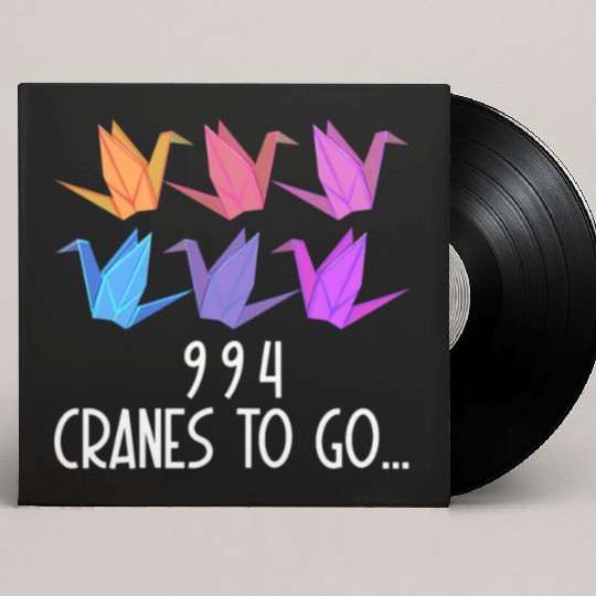 Origami Paper Crane Wishing Japanese Paper Custom Vinyl Record Sleeves