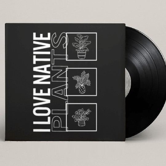 I Love Native Plants, Garden Plant Gardening Custom Vinyl Record Sleeves