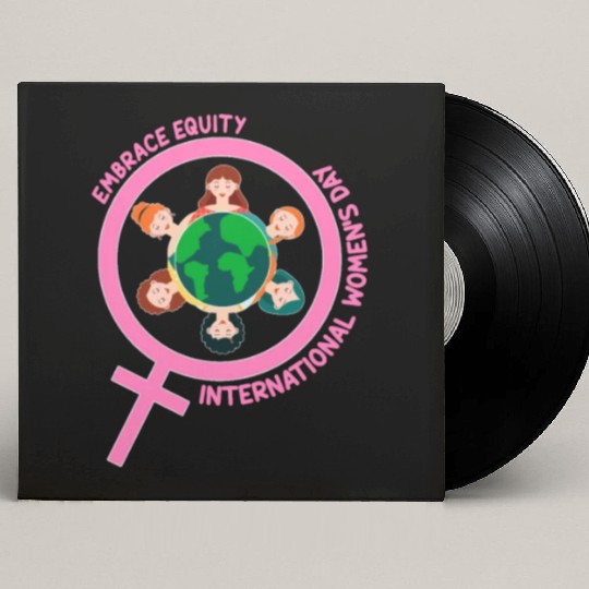 Happy International Women's Day Embrace Equity Custom Vinyl Record Sleeves