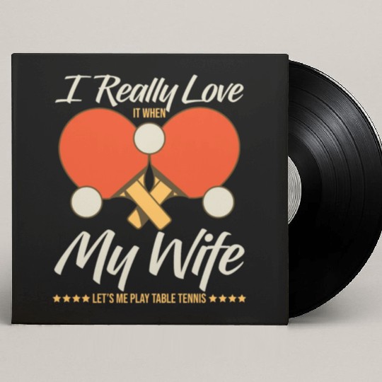 ping-pong, players, small, hard, table Custom Vinyl Record Sleeves