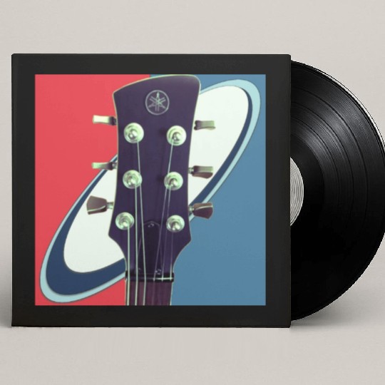 Red White Blue Rock and Roll Themed Guitar Custom Vinyl Record Sleeves