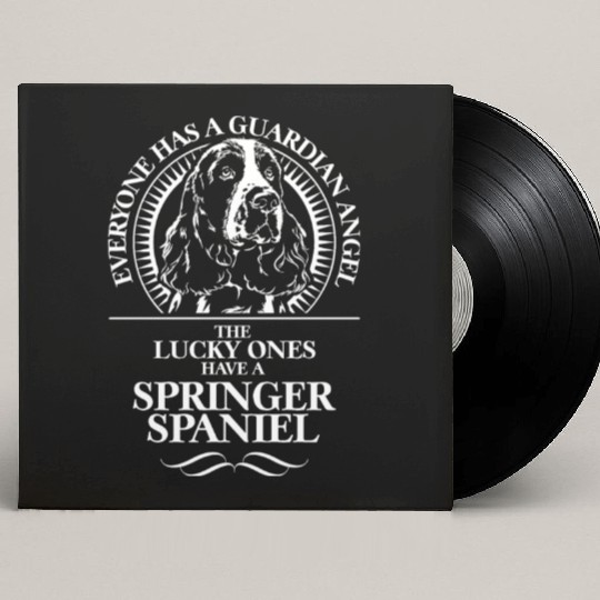 Springer Spaniel Guardian Angel dog quote Custom Vinyl Record Sleeves