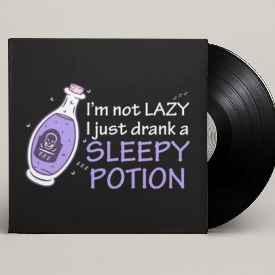 Funny Witch Procrastinating Sleep Potion Pagan Wit Custom Vinyl Record Sleeves